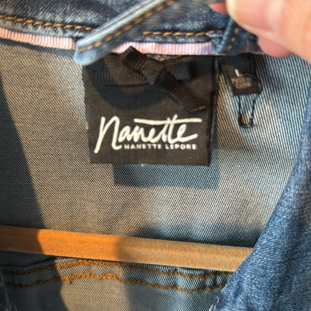 Nanette Lepore denim jacket. EUC. Size L. - Picture 2 of 5